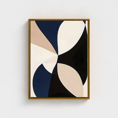 Modern Geometric Abstract Framed Wall Art Canvas Print - Mid Century Style Poster
