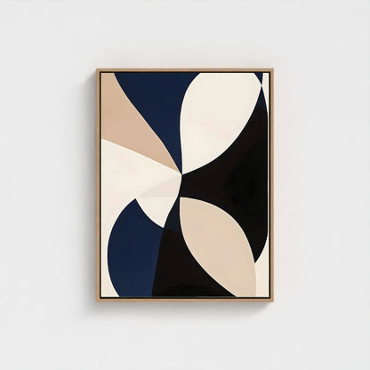 Modern Geometric Abstract Framed Wall Art Canvas Print - Mid Century Style Poster