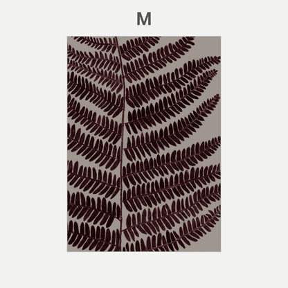 Poster with brown leaf pattern on a gray background