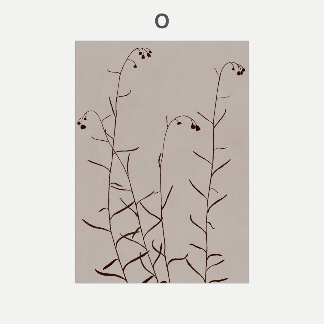 Decorative stencil with floral design on a beige background