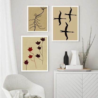 Modern Geometric Pastel Pattern Abstract Aesthetic Wall Art Canvas Prints For Scandinavian Living Room Bedroom Wall Decor