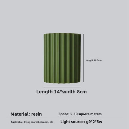 Modern Nordic LED Wall Sconce Minimalist Ribbed Wall Light Fixture for Bedroom, Living Room Hallway Indoor Home Decor