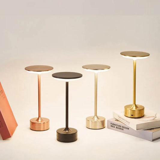Modern USB Rechargeable LED Touch Table Lamp – Stepless Dimming Night Light for Bedroom Living Room Office Bedside Decor