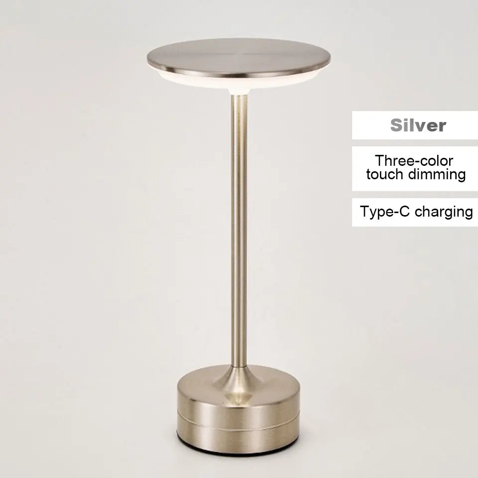 Modern USB Rechargeable LED Touch Table Lamp – Stepless Dimming Night Light for Bedroom Living Room Office Bedside Decor