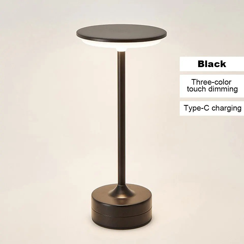 Modern USB Rechargeable LED Touch Table Lamp – Stepless Dimming Night Light for Bedroom Living Room Office Bedside Decor