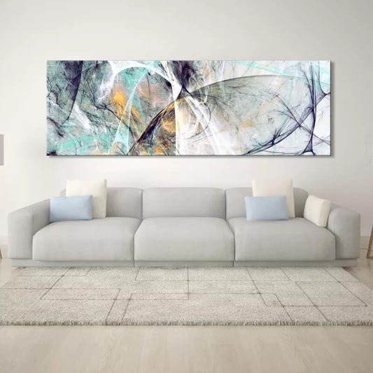Modern Abstract Canvas Print | Nordic Poster Aesthetic Fine Art Wide Format Wall Art For Luxury Living Room Above Bed Home Décor
