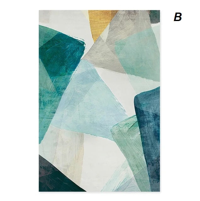 Modern Abstract Green Canvas Prints Wall Art Minimalist Pictures For Nordic Living Room Home Décor