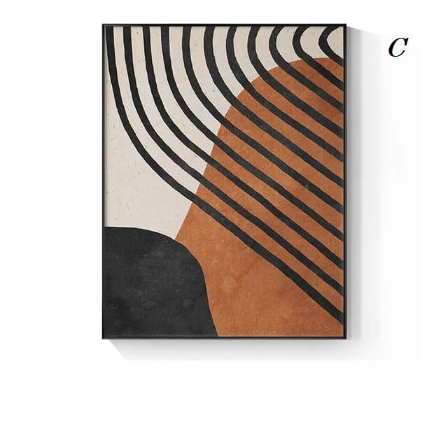 Modern Abstract Solid Color Canvas Prints Wall Art Brown Black Orange Fine Art Scandinavian Pictures For Living Room Hotel Décor