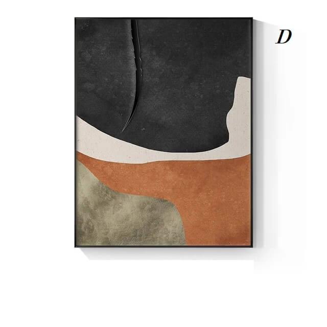 Modern Abstract Solid Color Canvas Prints Wall Art Brown Black Orange Fine Art Scandinavian Pictures For Living Room Hotel Décor