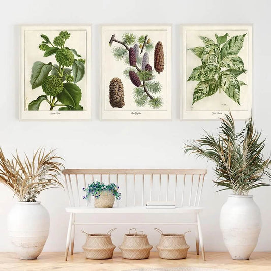 Modern Tropical Nordic Plants Leaves Wall Art Canvas Prints Botanical Nature Pictures Educative Posters For Kitchen Living Room Home Décor