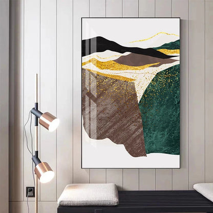 Abstract Mountain Landscape Wall Art Canvas Prints For Modern Apartment Living Room Bedroom Art Decor