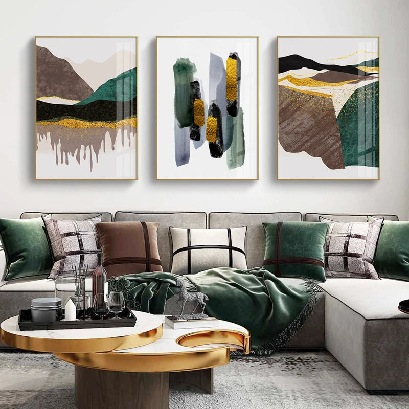 Abstract Mountain Landscape Wall Art Canvas Prints For Modern Apartment Living Room Bedroom Art Decor