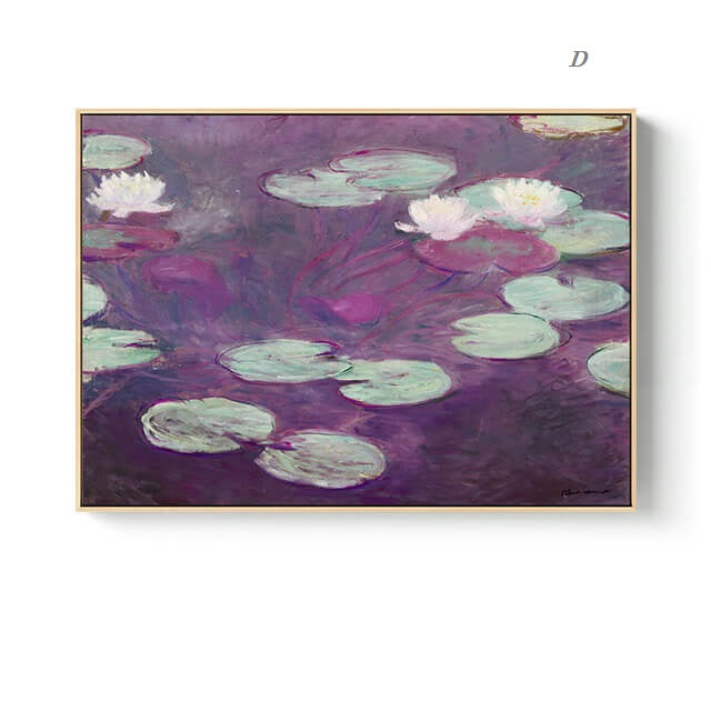 Nordic Landscape Monet Canvas Prints | Abstract Posters Impressionism Art Masterpiece Wall Art Modern Pictures For Living Room Bedroom