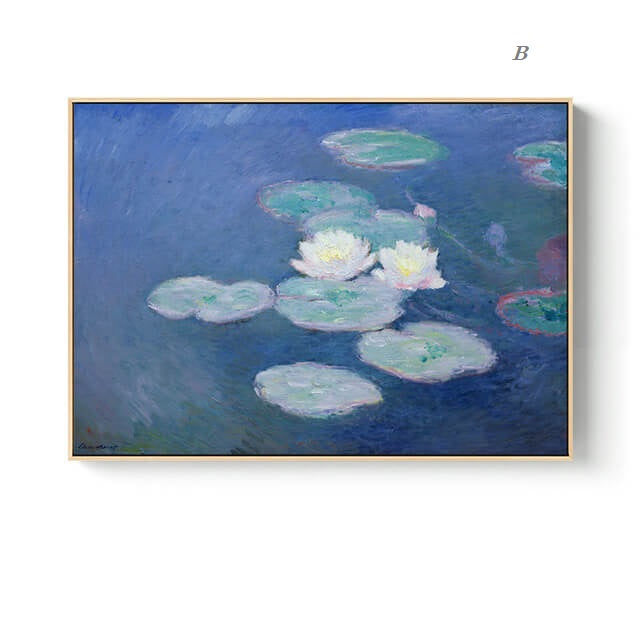 Nordic Landscape Monet Canvas Prints | Abstract Posters Impressionism Art Masterpiece Wall Art Modern Pictures For Living Room Bedroom