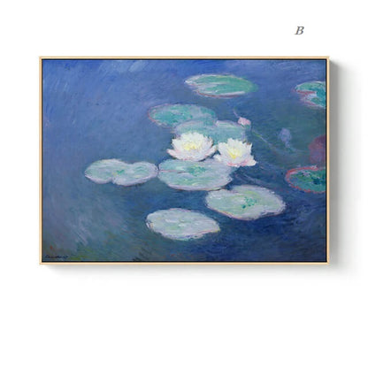 Nordic Landscape Monet Canvas Prints | Abstract Posters Impressionism Art Masterpiece Wall Art Modern Pictures For Living Room Bedroom