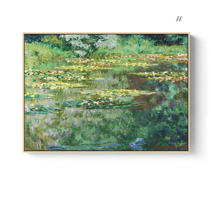 Nordic Landscape Monet Canvas Prints | Abstract Posters Impressionism Art Masterpiece Wall Art Modern Pictures For Living Room Bedroom