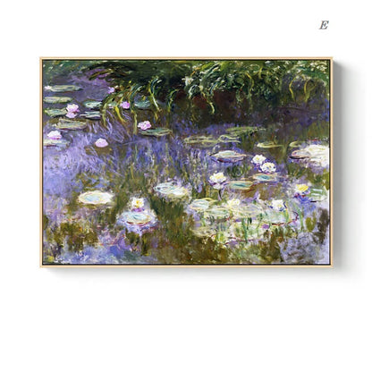 Nordic Landscape Monet Canvas Prints | Abstract Posters Impressionism Art Masterpiece Wall Art Modern Pictures For Living Room Bedroom