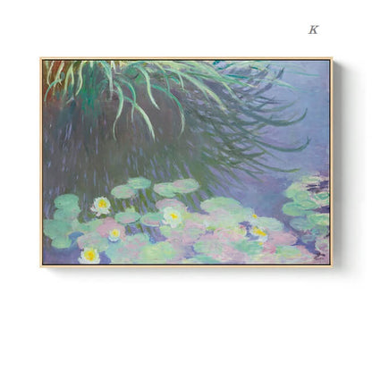 Nordic Landscape Monet Canvas Prints | Abstract Posters Impressionism Art Masterpiece Wall Art Modern Pictures For Living Room Bedroom