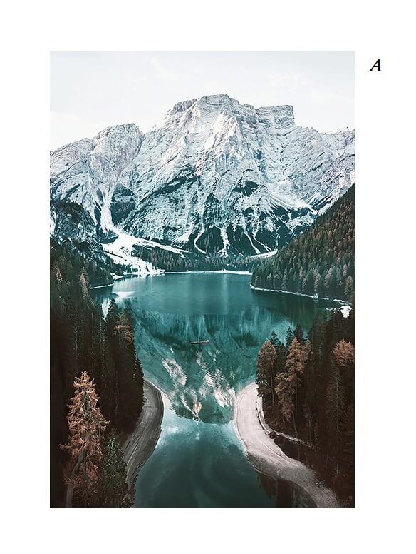 Nature Landscape Mountain Lake Wall Art Canvas Prints Nature Scenery Nordic Wilderness Poster For Living Room Décor