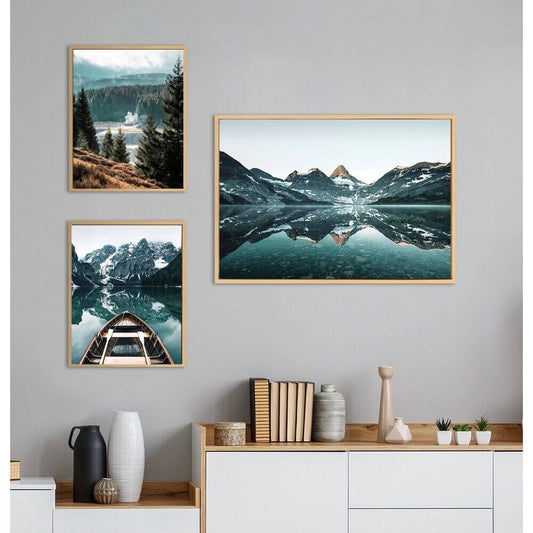 Nordic Nature Landscape Mountain Lake Wall Art Scenery Wilderness Canvas Prints Gallery Wall Art Set Of 3 Posters For Modern Scandinavian Living Room Wall Decor