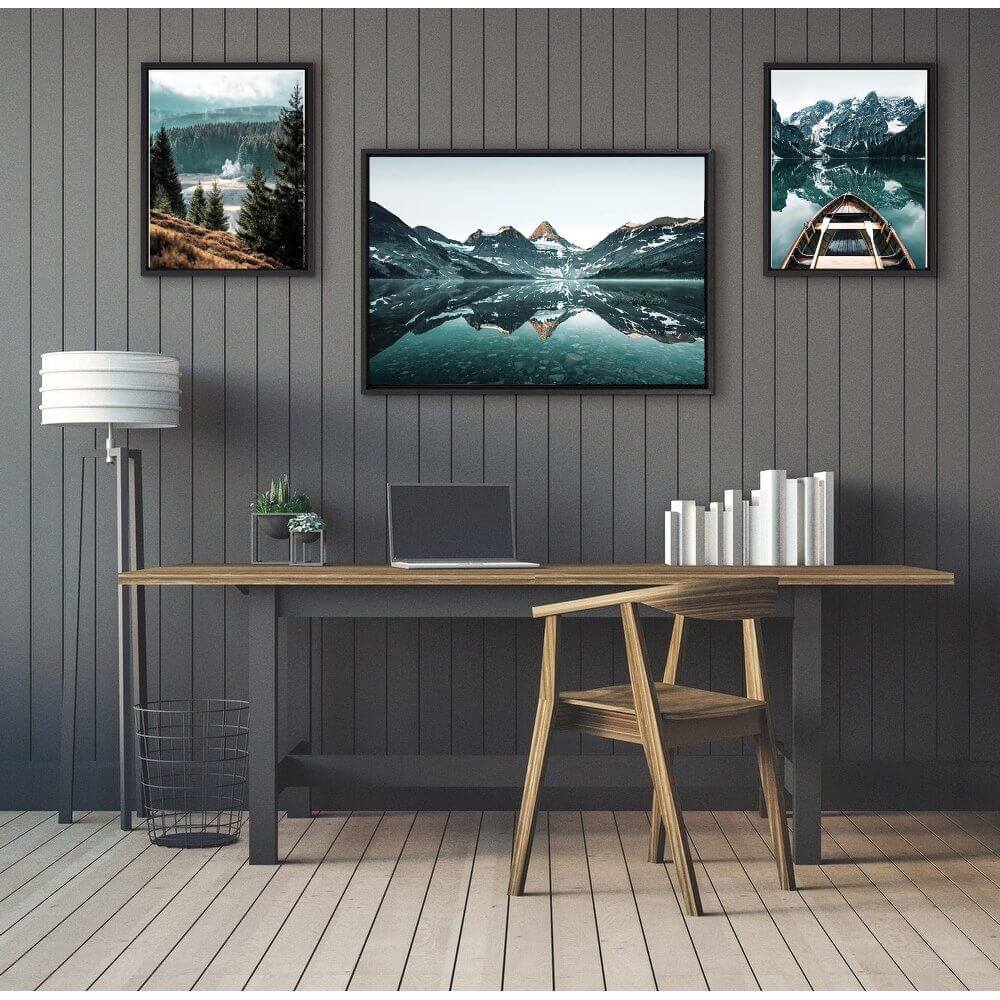 Nordic Nature Landscape Mountain Lake Wall Art Scenery Wilderness Canvas Prints Gallery Wall Art Set Of 3 Posters For Modern Scandinavian Living Room Wall Decor