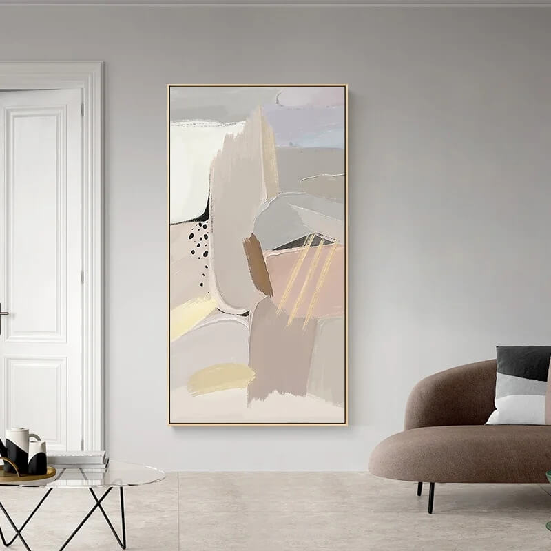 Neutral Colors Nordic Abstract Wall Art Fine Art Canvas Prints Modern Pastel Pink Pictures For Elegant Living Room Bedroom Décor