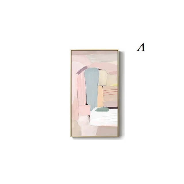 Neutral Colors Nordic Abstract Wall Art Fine Art Canvas Prints Modern Pastel Pink Pictures For Elegant Living Room Bedroom Décor