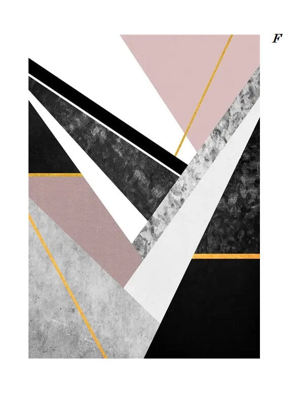 Nordic Abstract Golden Line Geometric Wall Art Canvas Prints Modern Luxury Fine Art Posters For Living Room Décor