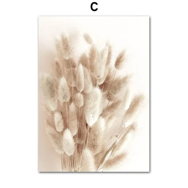 Pampas Grass Reed Dandelion Botanical Wall Art Pastel Canvas Prints Nordic Minimalist Posters Flowers Fine Art For Scandinavian Living Room Modern Bedroom Décor