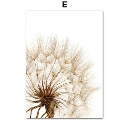 Pampas Grass Reed Dandelion Botanical Wall Art Pastel Canvas Prints Nordic Minimalist Posters Flowers Fine Art For Scandinavian Living Room Modern Bedroom Décor