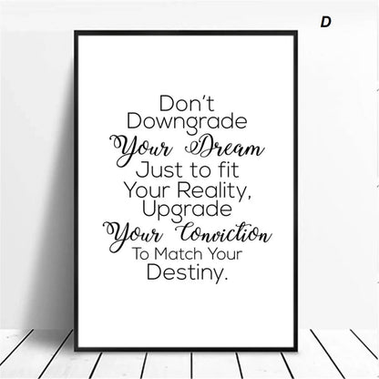 Positive Vibes Motivation Quotes Inspirational Canvas Print Wall Art For Minimalist Modern Living Room