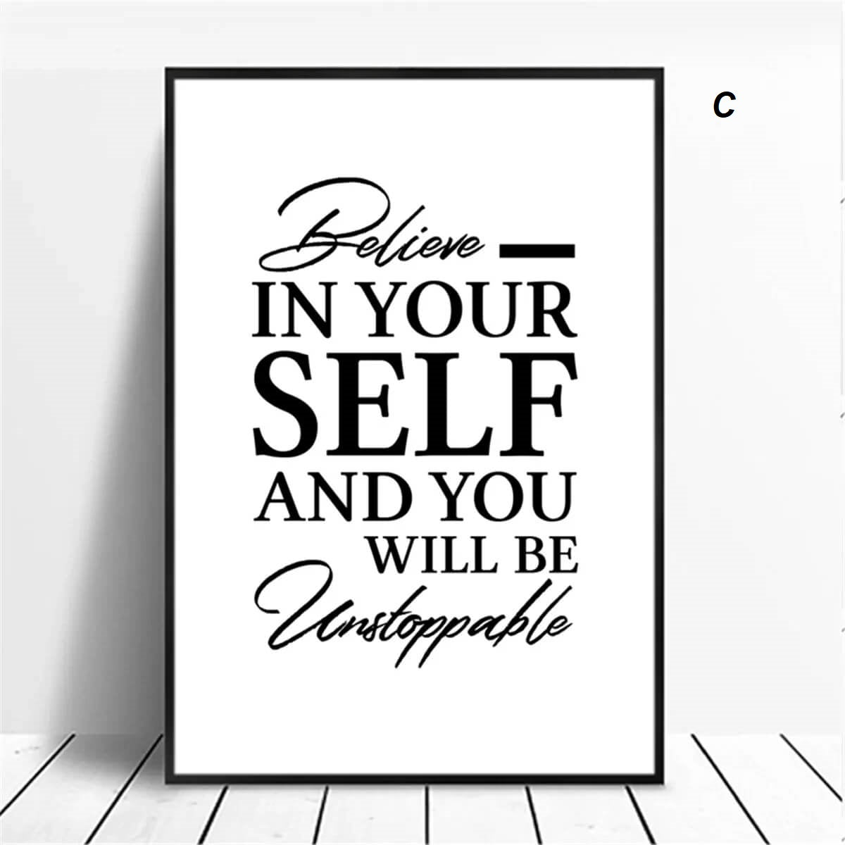 Positive Vibes Motivation Quotes Inspirational Canvas Print Wall Art For Minimalist Modern Living Room