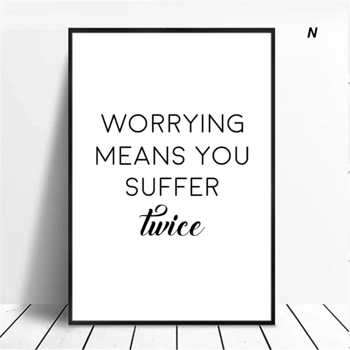 Positive Vibes Motivation Quotes Inspirational Canvas Print Wall Art For Minimalist Modern Living Room