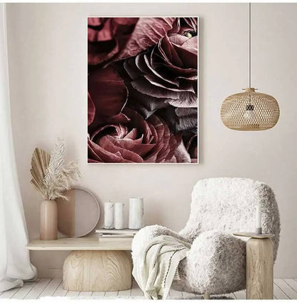 Red Poppies Canvas Prints Scandinavian Poster Botanical Wall Art Floral Pictures For Stylish Living Room Dining Room Home Décor