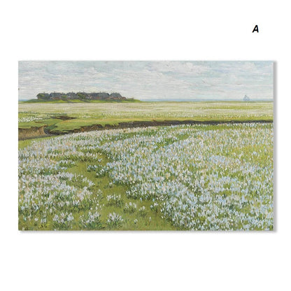 Rustic Summer Garden Flowers Fields Canvas Print Vintage Wall Art For Living Room Dining Room Wall Art Gallery