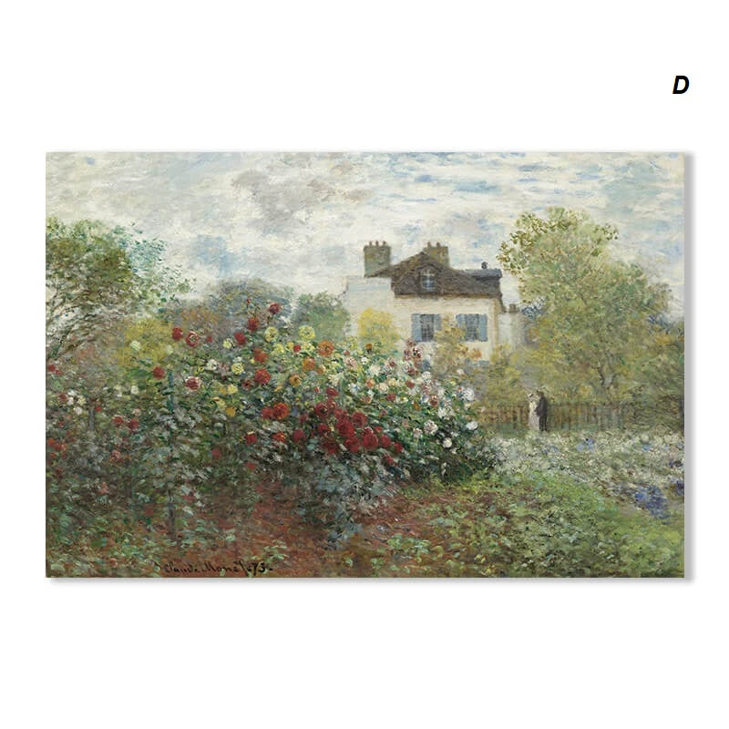 Rustic Summer Garden Flowers Fields Canvas Print Vintage Wall Art For Living Room Dining Room Wall Art Gallery