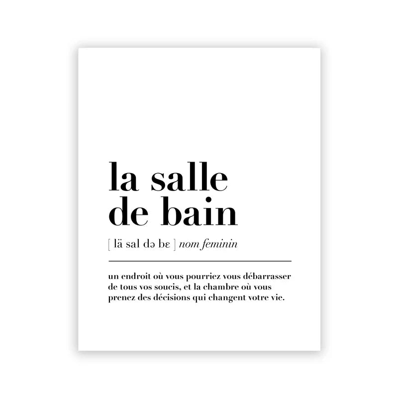 Bathroom Rules French Quotes Funny Toilet Wall Art Canvas Prints Typographic Quotations For Bathroom Toilet Room WC Wall Decor