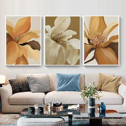Abstract Floral Large Wall Art Canvas Prints Modern Botanical Poster For Living Room Dining Room Bedroom Art Decor