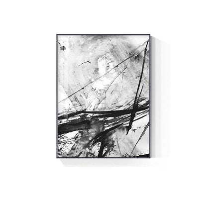 Black White Ink Splash Abstract Wall Art Canvas Prints For Living Room Minimalist Scandinavian Interiors