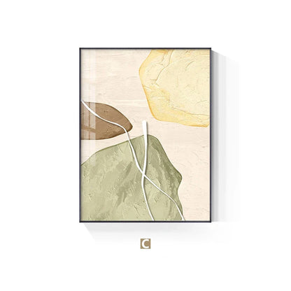Earthy Tones Nordic Zen Stones Wall Art Canvas Prints For Modern Apartment Living Room Bedroom Art For Contemporary Interiors