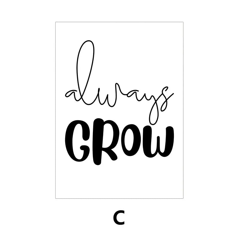 Black and White Motivational Posters Wall Art Canvas Prints Minimalist Wall Art  for Modern Interiors