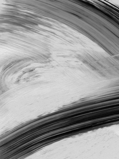 Flowing Brush Strokes Abstract Wall Art Canvas Prints Black and White Poster For Modern Apartment Living Room Bedroom Contemporary Interiors