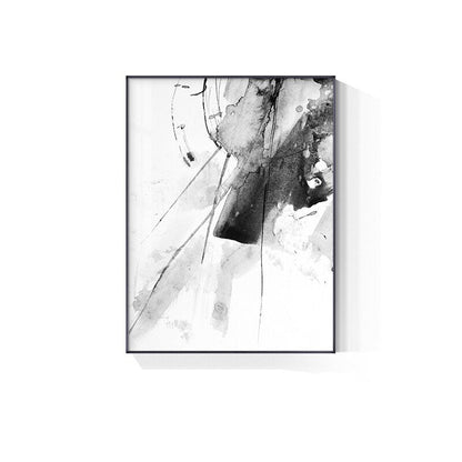 Black White Ink Splash Abstract Wall Art Canvas Prints For Living Room Minimalist Scandinavian Interiors