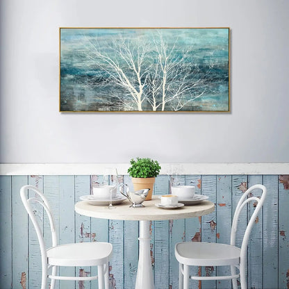 Abstract Minimalist Golden Green Flowing Wall Art Canvas Prints For Living Room Dining Room Modern Bedroom Interior Decor