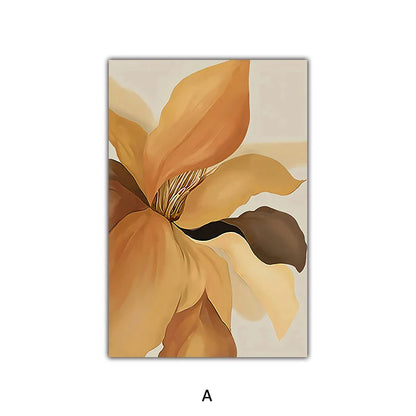 Abstract Floral Large Wall Art Canvas Prints Modern Botanical Poster For Living Room Dining Room Bedroom Art Decor