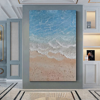 Abstract Ocean Waves Seascape Coastal Wall Art Canvas Prints For Living Room Bedroom Wall Decor