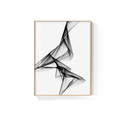 Abstract Twisted Flowing Lines Minimalist Wall Art Canvas Prints For Modern Apartment Living Room Home Office Decor