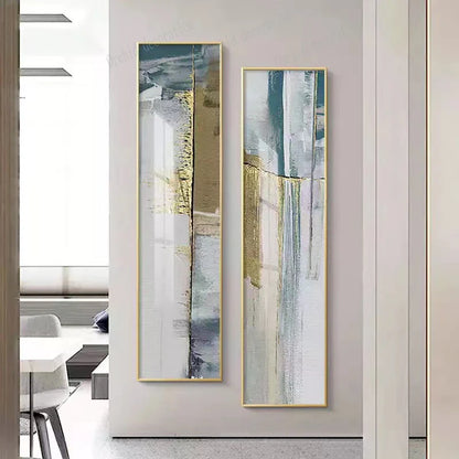 Abstract Geomorphic Vertical Strip Wall Art Canvas Prints Skyscraper Format Poster For Hall Living Room  Home Office Wall Art Decor