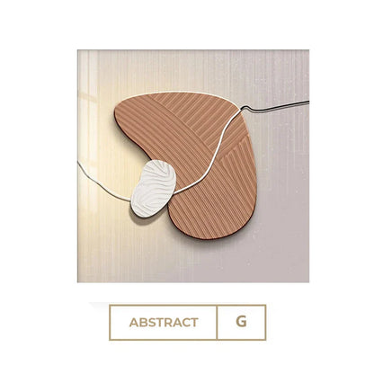 Abstract Nordic Pebbles Square Format Wall Art Canvas Prints Neutral Tones Poster For Modern Living Room Bedroom Office Decor