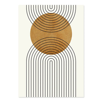 Abstract Geometric Boho Line Art Fine Art Canvas Prints Wall Art Minimalist Pictures For Living Room Dining Room Wall Decor